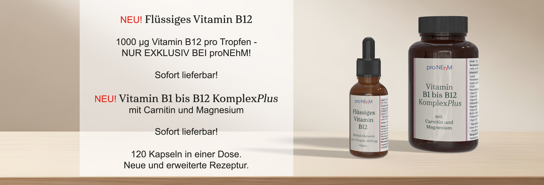 Neuprodukte B1-B12 und B12 Flüssig Sofort Lieferbar